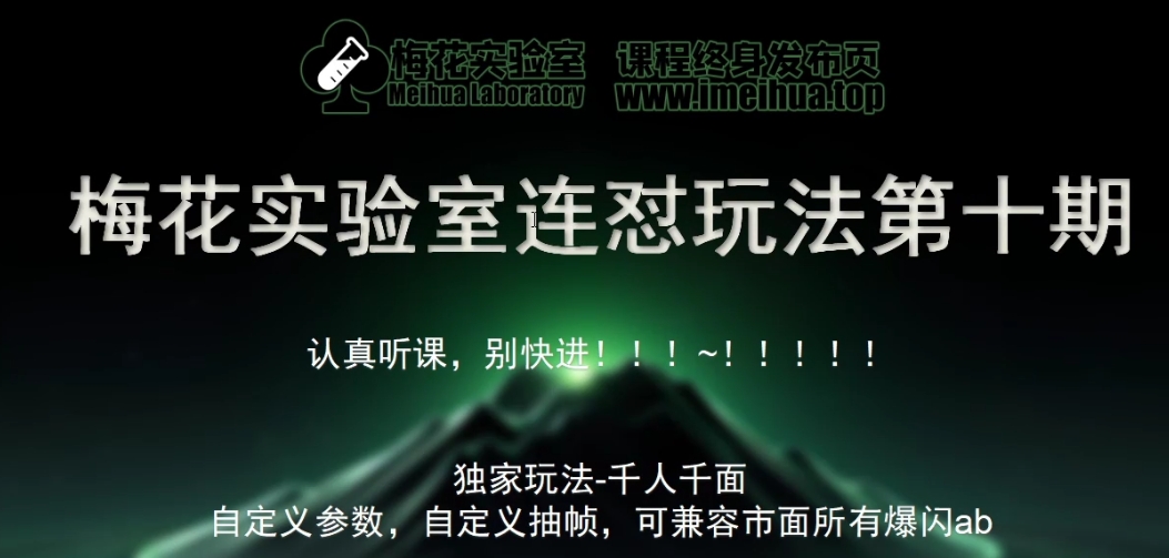 梅花实验室社群专享课视频号连怼玩法第十期课程+第二部分-FF助手全新高自由万能爆闪AB处理 - 猫抓网赚-猫抓网赚