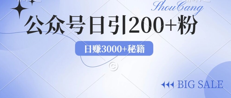 2024年用AI洗稿公众号日引流200+创业粉 - 猫抓网赚-猫抓网赚